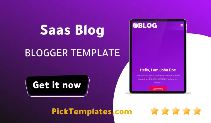 Saas Blog Blogger Template Powerful Portfolio Saas Blog Blogger Theme