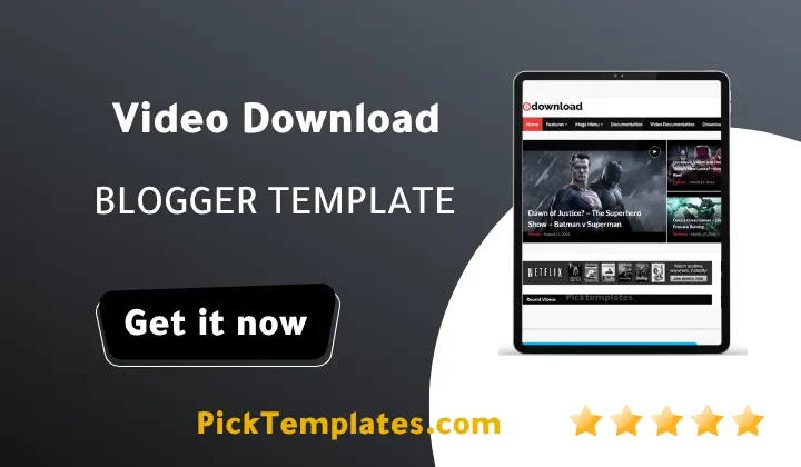 Video Download Blogger Template Video Download Blogger Theme